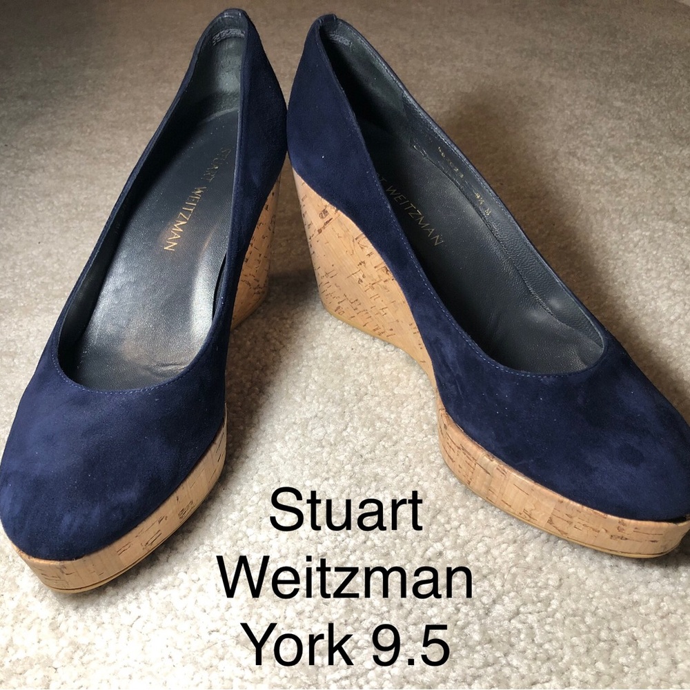 Stuart Weitzman York blue suede 9.5